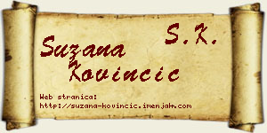 Suzana Kovinčić vizit kartica
